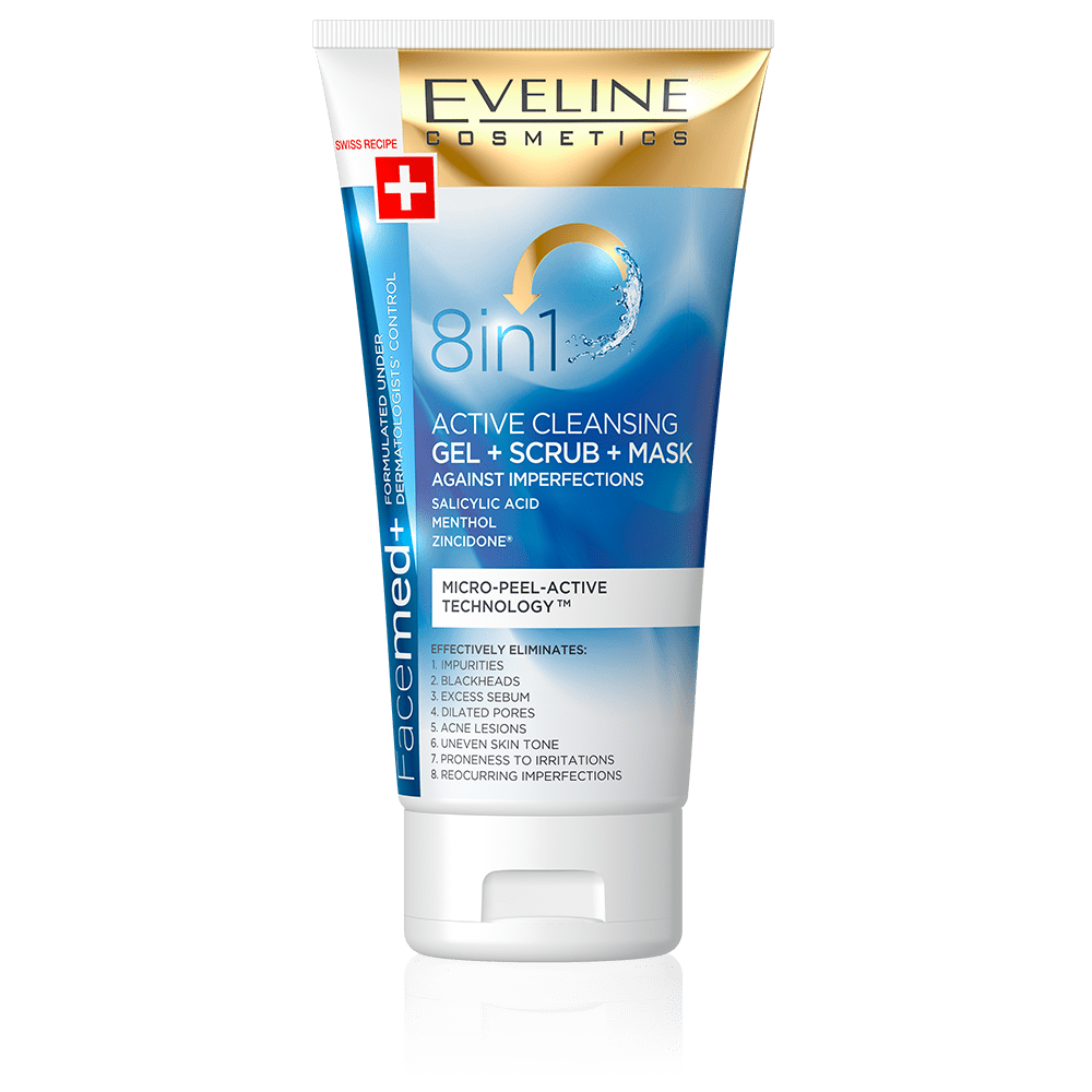 Facemed+ 8in1 Active Cleansing Gel+Scrub+Mask 150ml