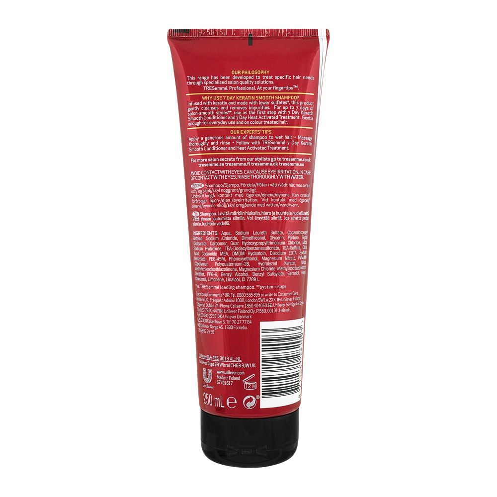 Tresemme 7 Day Keratin Smooth Shampoo, 250ml