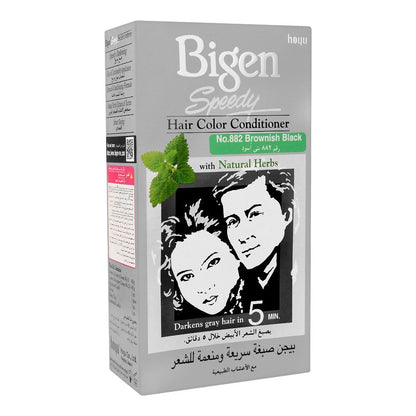 Bigen Speedy Hair Color Conditioner, Brownish Black 882