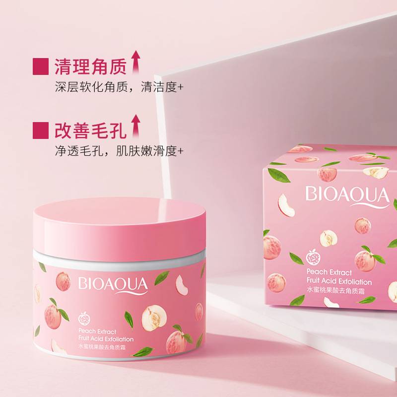 BioAqua Peach Extract Fruit Acid Exfoliating Face Gel Cream, 140g