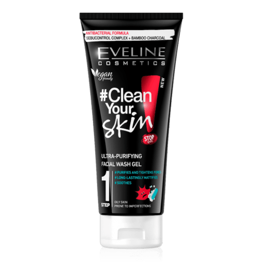 Eveline Clean Your Skin Step 1 Ultra – Purifying Facial Wash Gel 200ml