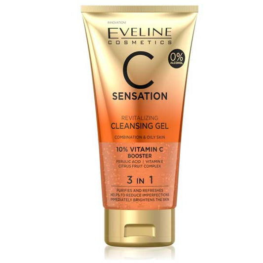Eveline C Sensation Cleansing Gel 10% Vitamin C 3 in 1 150ml