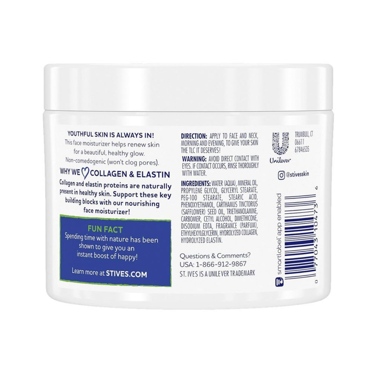 St. Ives - Renewing Moisturizer Collagen & Elastin Jar, 283g