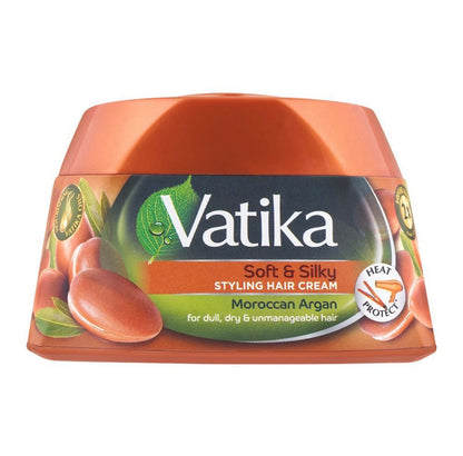 Vatika Moroccan Argan Soft & Silky Styling Hair Cream, 140ml