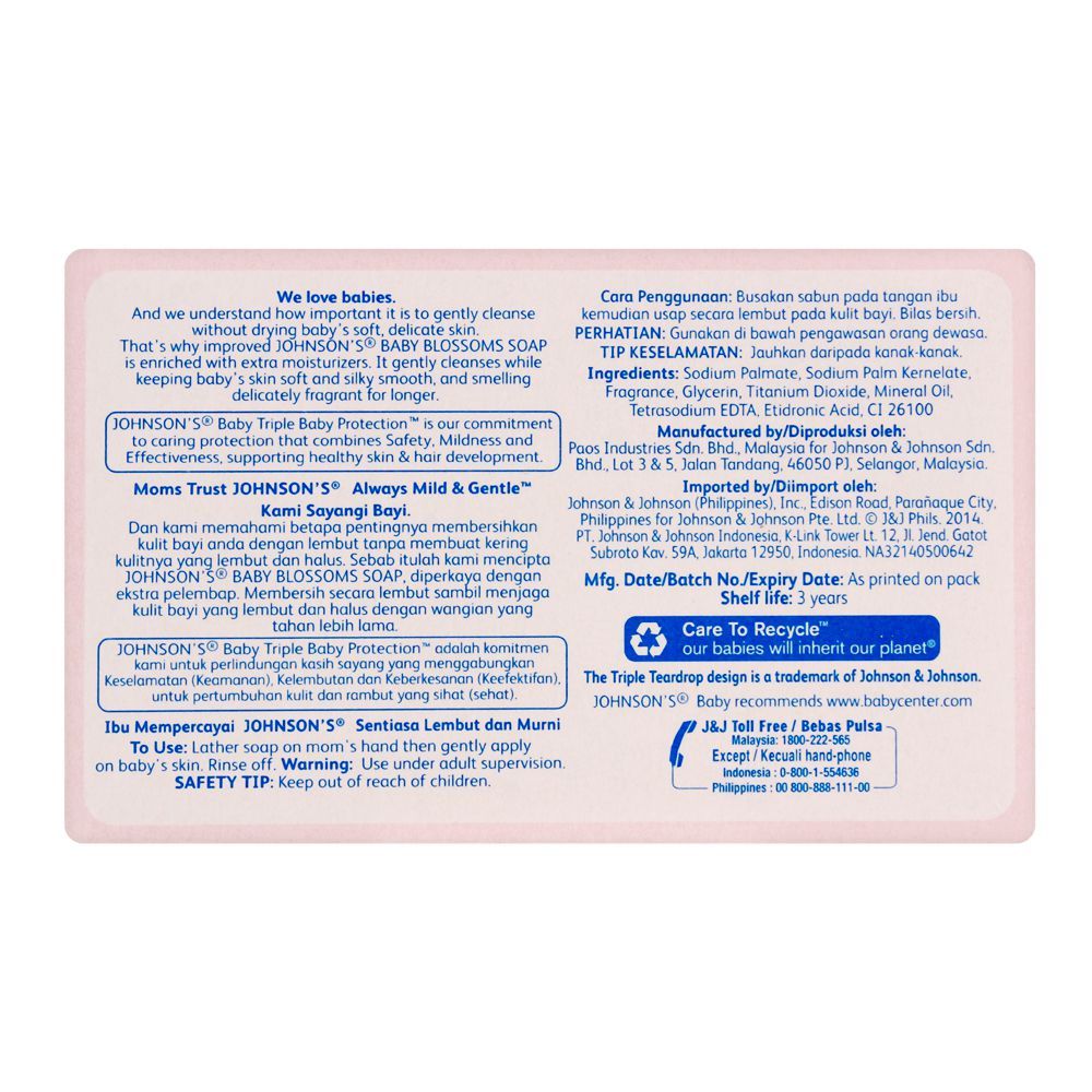 Johnson's Baby Blossoms Soap, 100g