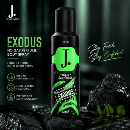 Junaid Jamshed J. Exodus No Gas Perfume Body Spray, For Men, 120ml