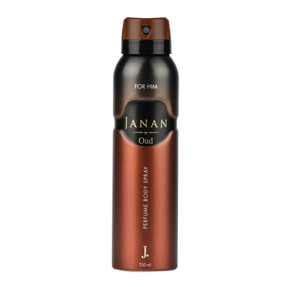 Original Junaid Jamshed J. Janan Oud Perfume Body Spray for Men 150ml Price in Pakistan | Long Lasting Oud Fragrance | Buy Online at Poshak Mahal