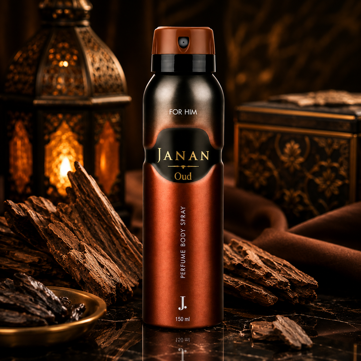 Junaid Jamshed J. Janan Oud Perfume Body Spray 150ml for Men | Original Long Lasting Oud Fragrance | Buy Online Pakistan