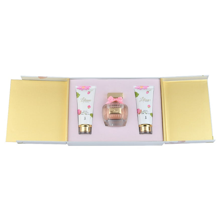 Junaid Jamshed J. Liliane Gift Set for Women – Floral Vanilla Eau De Parfum 100ml with fruity and warm vanilla fragrance.
