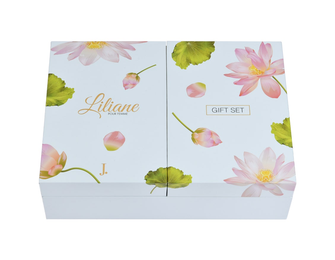 Junaid Jamshed J. Liliane Gift Set for Women – Floral Vanilla Eau De Parfum 100ml with fruity and warm vanilla fragrance.