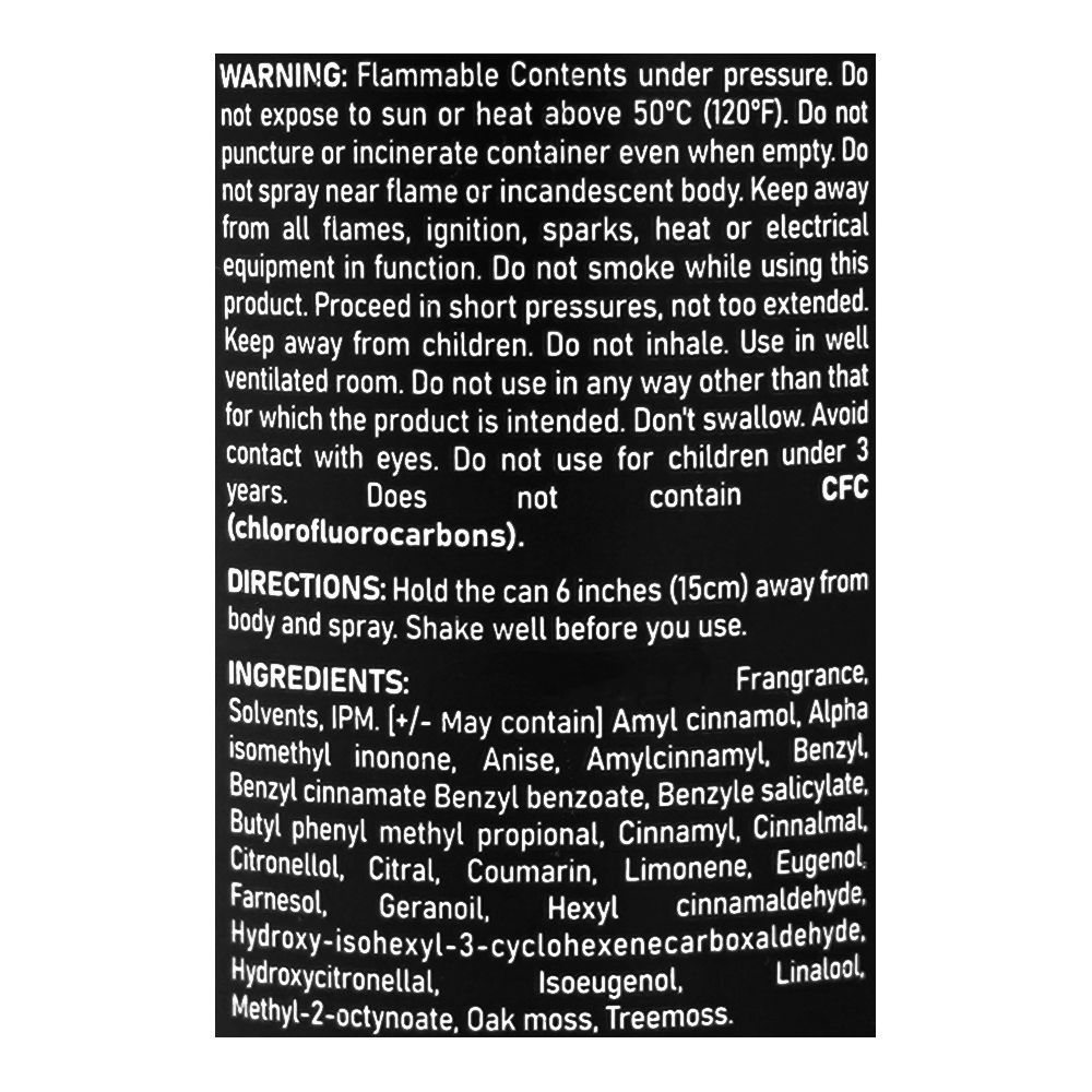 J. Pinnacle No Gas Perfume Body Spray For Men 120ml