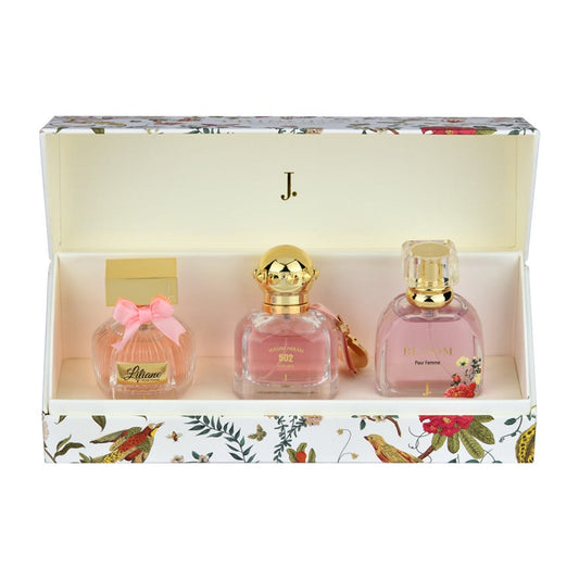 Junaid Jamshed J. Triscent Pour Femme Gift Set original fragrance collection at the best price in Pakistan | Poshak Mahal