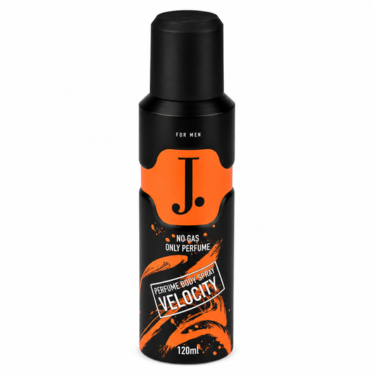 Junaid Jamshed J. Velocity No Gas Perfume Body Spray for Men 120ml Price in Pakistan | Original Long Lasting Men's Fragrance | Buy Online at Poshak Mahal