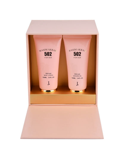 Junaid Jamshed J. Wasim Akram 502 Her Gift Set – women’s perfume set with shower gel and moisturizer.