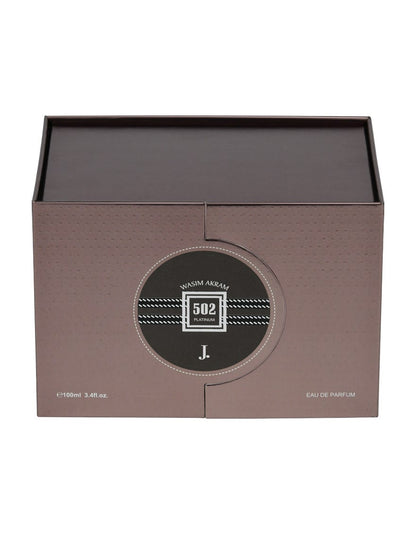 J. Wasim Akram 502 Platinum ambery aromatic perfume for men 100ml