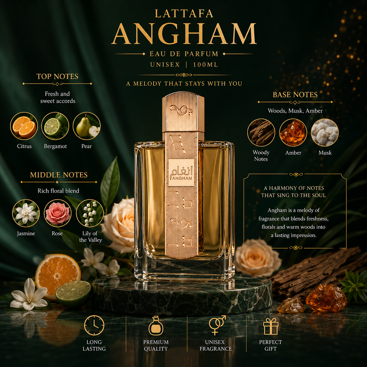 Lattafa Angham Eau De Parfum Unisex 100ml