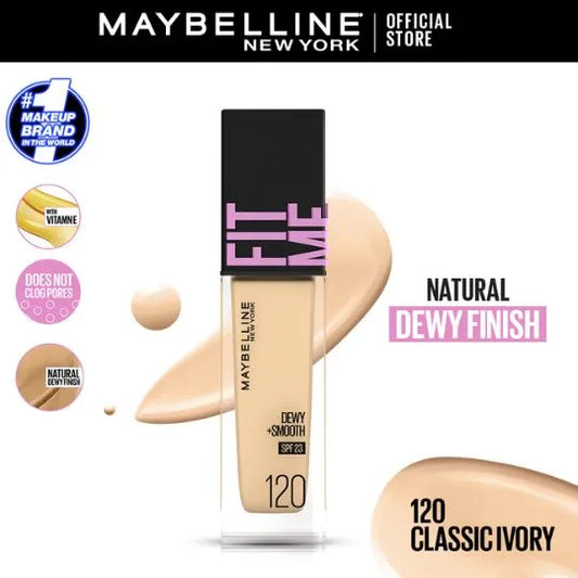 Maybelline - Fit Me Dewy + Smooth Liquid Foundation SPF 23 - 120 Classic Ivory 30ml