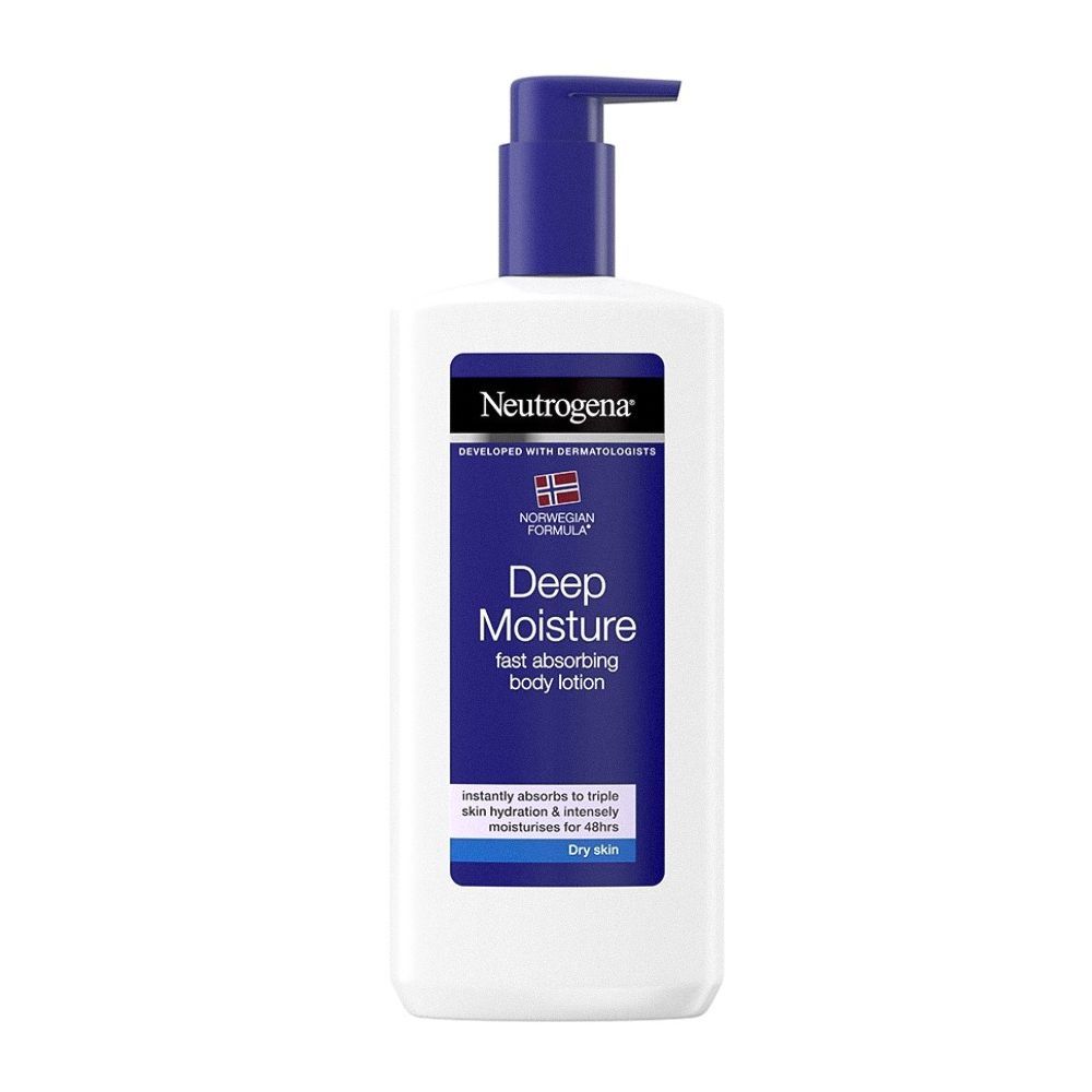 Neutrogena Deep Moisture Dry Body Lotion, Fast Absorbing Body Lotion For Dry Skin, 250ml