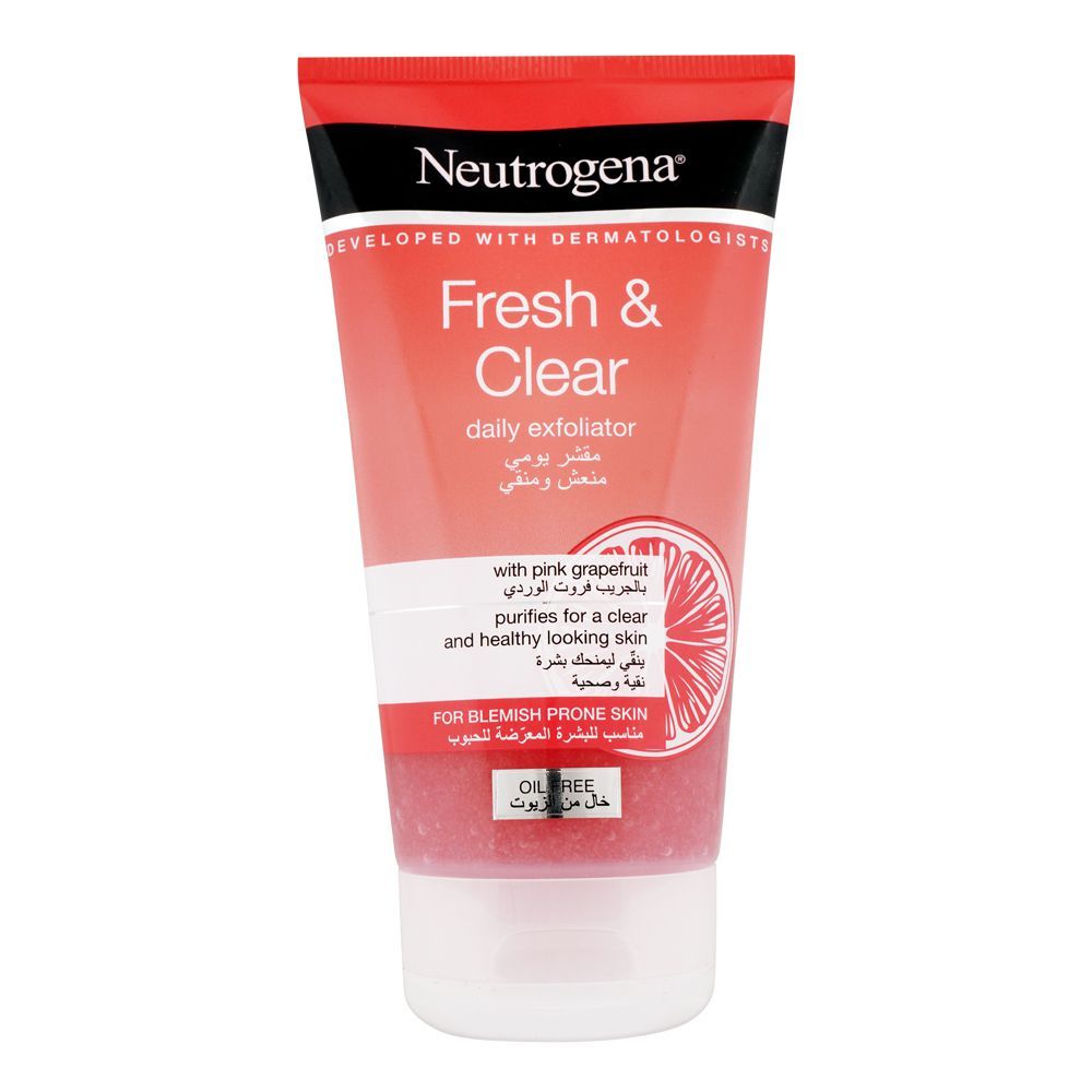 Neutrogena Fresh & Clear With Pink Grapefruit Daily Scrub, For Blemish Prone Skin, 150ml