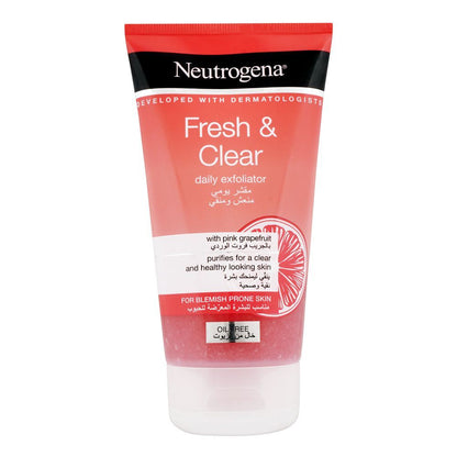 Neutrogena Fresh & Clear With Pink Grapefruit Daily Scrub, For Blemish Prone Skin, 150ml