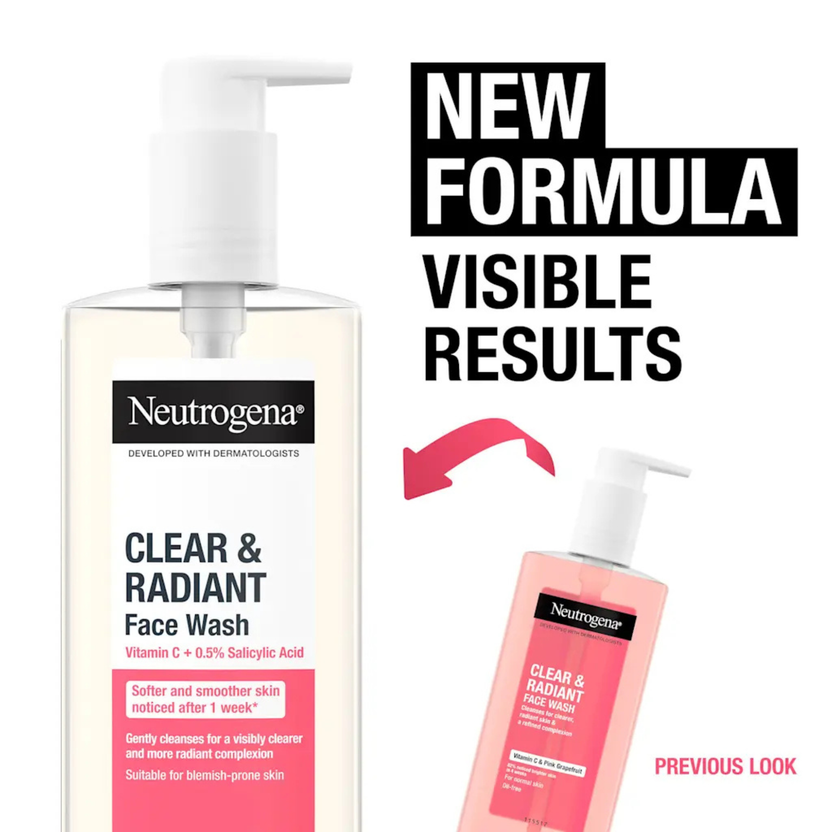 Buy Neutrogena Fresh & Clear Facial Wash 200ml online from Poshak Mahal, original facial cleanser with deep cleansing formula in Pakistan