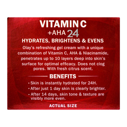 Olay Regenerist Vitamin C+AHA 24-Day Gel Cream, 50ml benefits