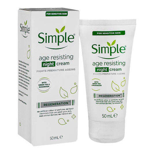 Simple Regeneration Age Resisting Night Cream 50ml – anti-aging night cream for sensitive skin by Simple Skincare