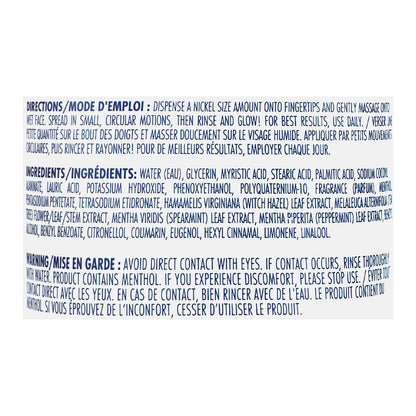 St.Ives - Deep Clean Mint & Tea Tree Cream Wash - 170g label with directions, ingredients, and warnings on a white background