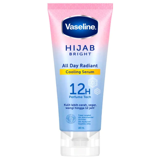 Vaseline Hijab Bright 12H Perfume Tech All Day Radiant Cooling Serum, 180ml