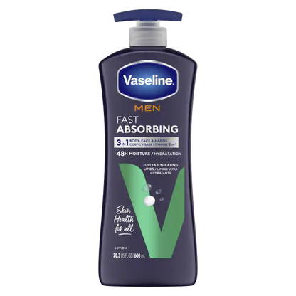 Vaseline Men Fast Absorbing Lotion 20.3 US FL OZ | 600ml