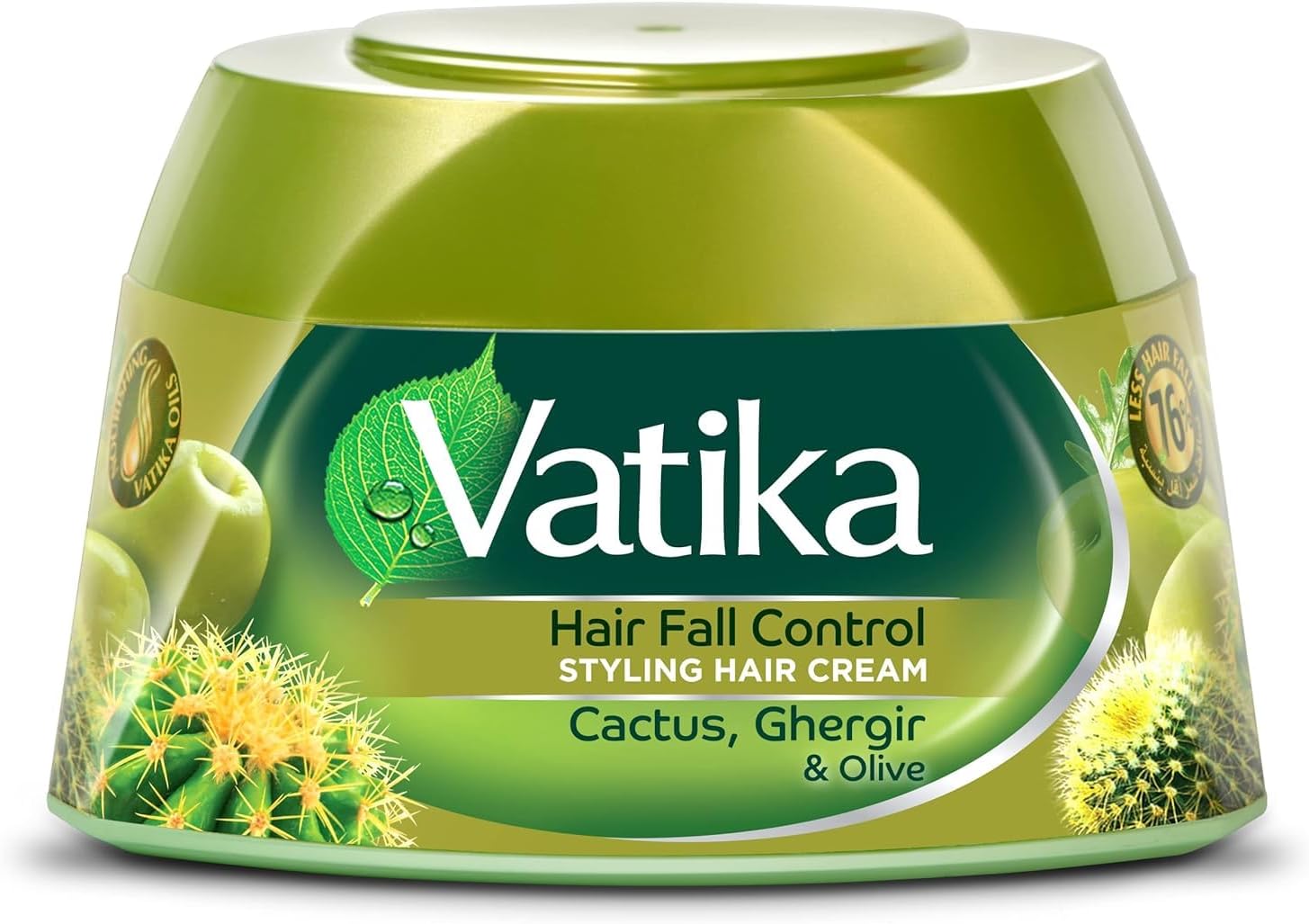 Vatika Naturals Anti-Hair Fall Conditioner Cream  Enriched With Ghergir, Cactus & Olive  Strengthens & Nourishes Weak Hair - 140 ml