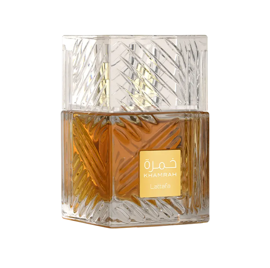 Original Lattafa Khamrah 100ml perfume in Pakistan; authentic Arabic unisex fragrance with long-lasting scent.