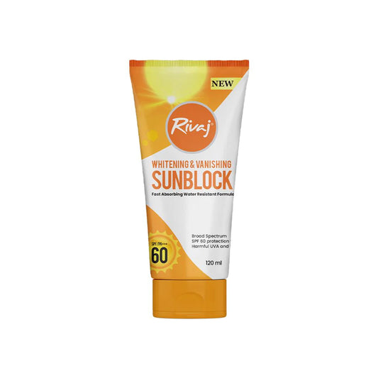 Rivaj UK Whitening and Vanishing Sunblock SPF60 (120ml)