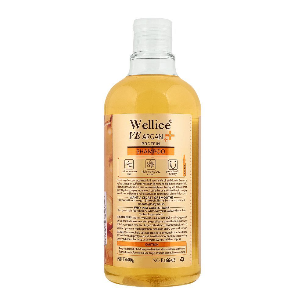 Wellice Professional VE Argan Protein Ampoule Care Serum Shampoo, 500ml